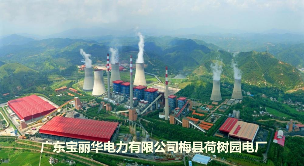 全國(guó)規(guī)模最大的資源綜合利用電廠(chǎng)——梅縣荷樹(shù)園電廠(chǎng)，由上市公司廣東寶麗華新能源股份有限公司（股票簡(jiǎn)稱(chēng)“寶新能源”）投資建設(shè)，總裝機(jī)147萬(wàn)千瓦，總投資65億元。2016年發(fā)電量72億度，供電量68.8億度，實(shí)現(xiàn)工業(yè)總產(chǎn)值34億元。